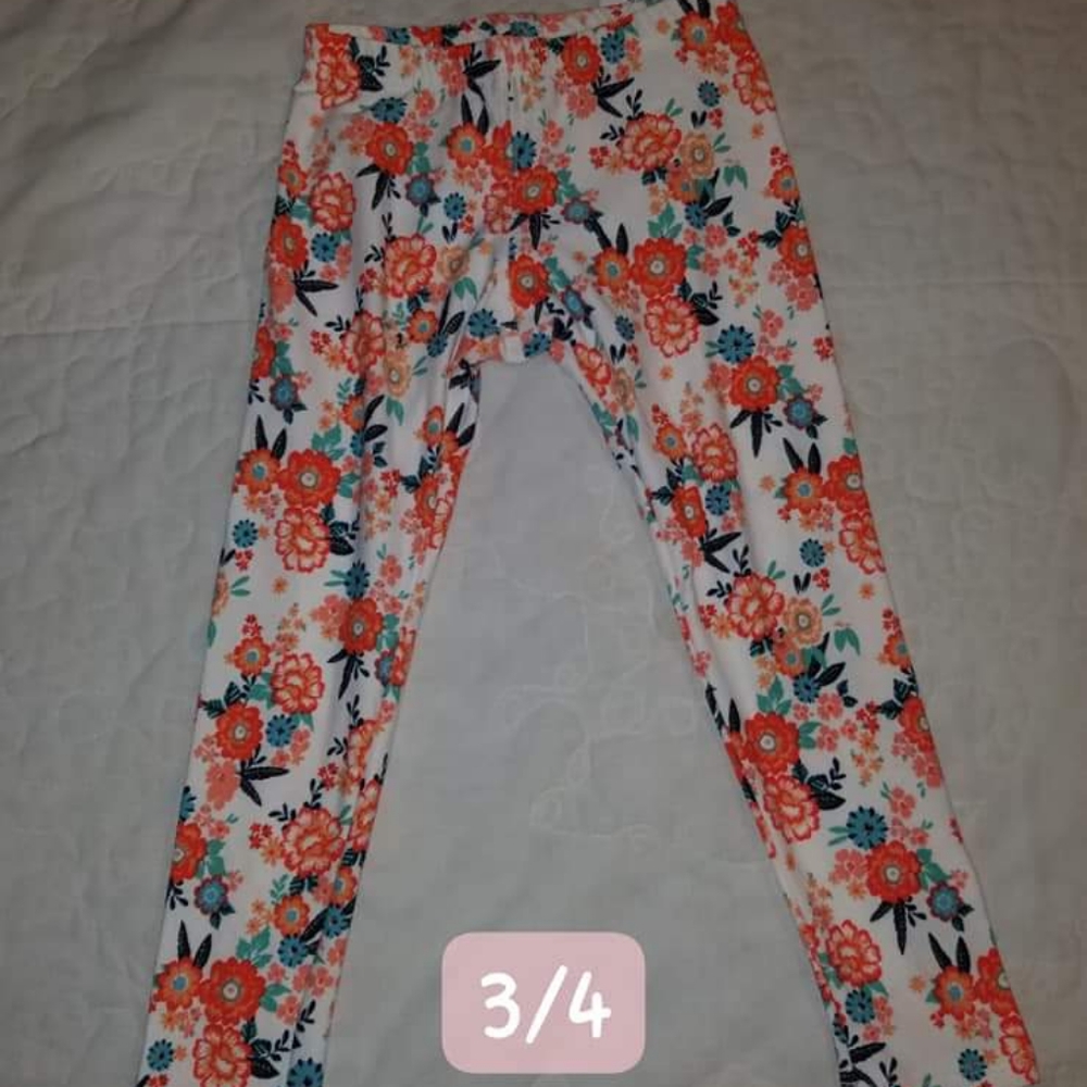 Floral Dot Dot Smile leggings